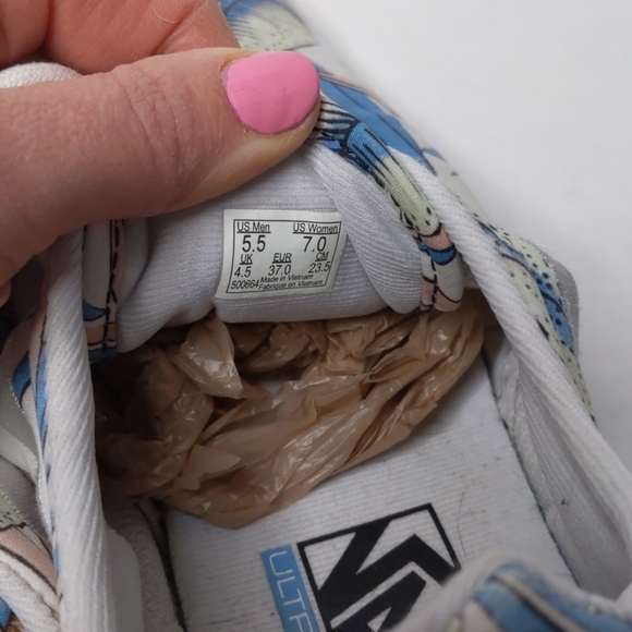 Vans tropical leaves lace up sneakers EUC 7 - Picture 6 of 7